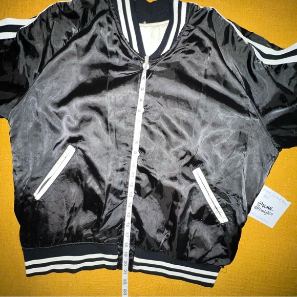 Vintage Satin EMI America Records Button Up Jacket - Picture 4 of 9